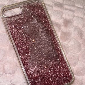 Pink glitter phone case